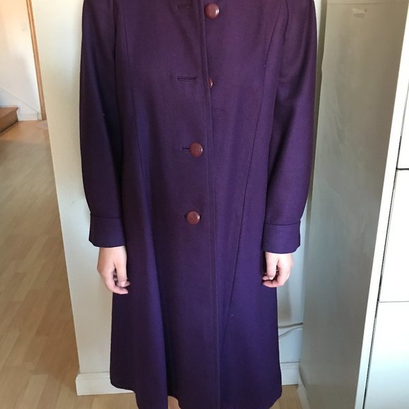 NEW Women's Long Coat in Purple Size M - Picture 4 of 6